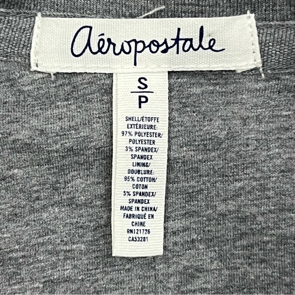 AEROPOSTALE Knit Blazer Jacket Womens Small P Gray White Long Sleeve Pockets - Picture 9 of 15